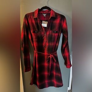 Eddie Bauer Flannel Shirt Dress